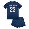 Original Trikotsatz Paris Saint-Germain Kolo Muani 23 Heimtrikot 2024-25 Für Kinder